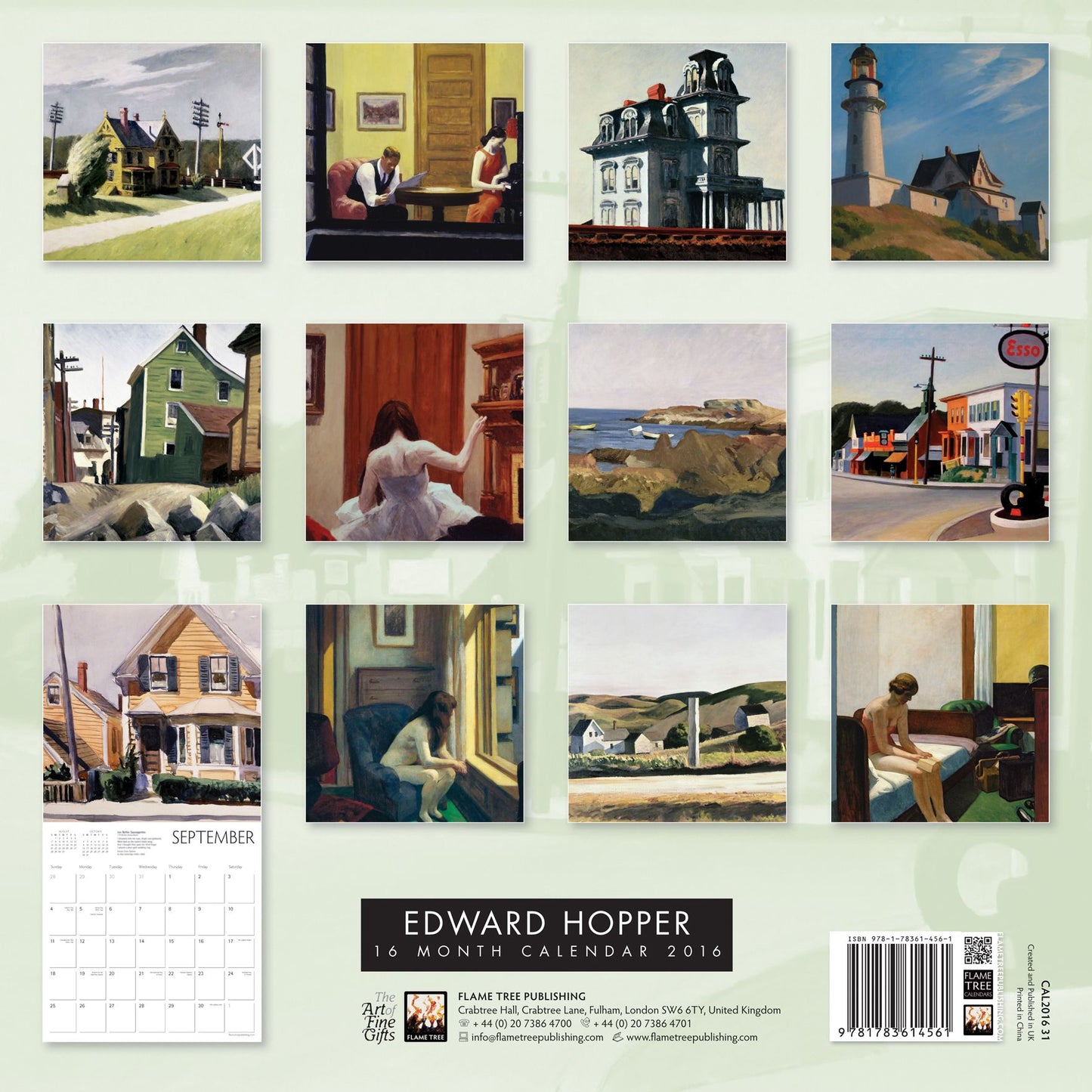 2016 Edward Hopper Wall Calendar