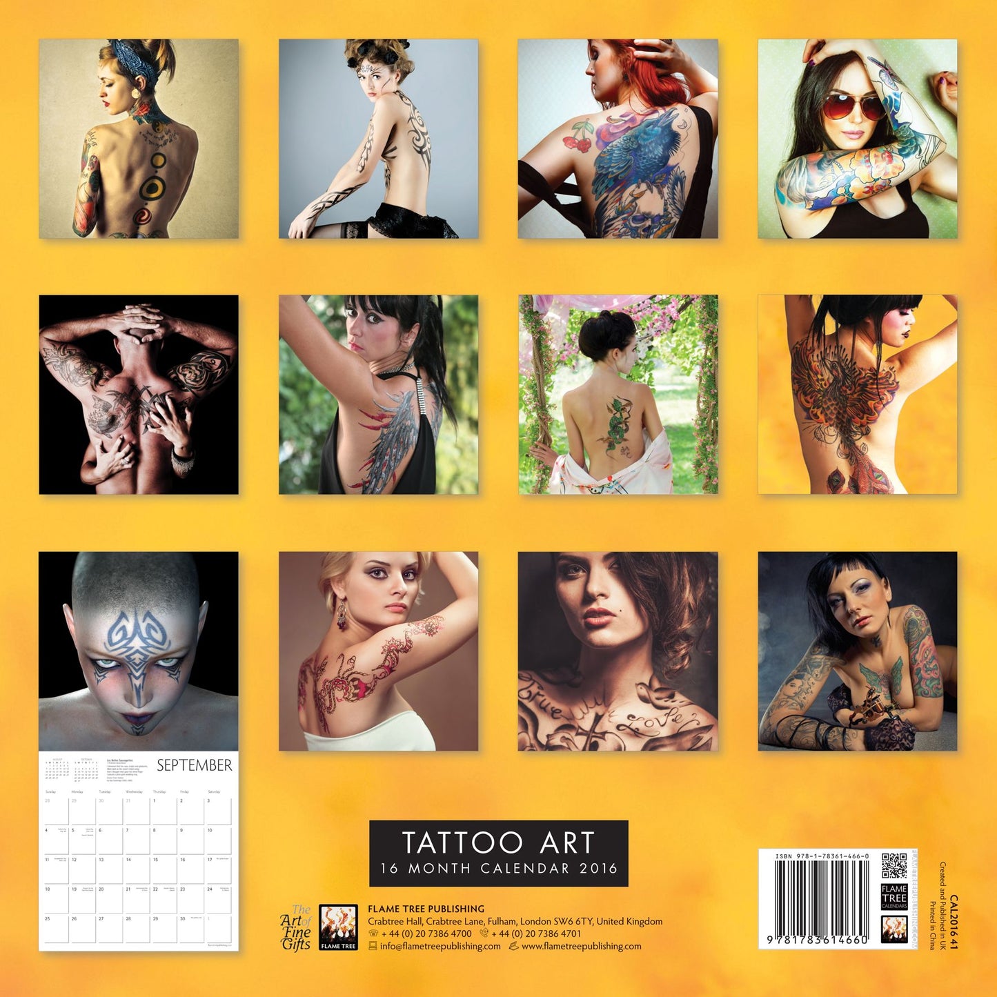 2016 Tattoo Art Wall Calendar
