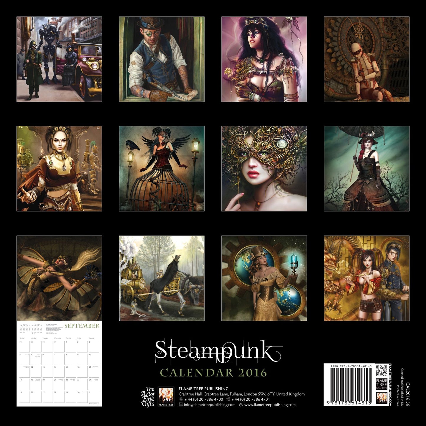 2016 STEAMPUNK WALL CALENDAR