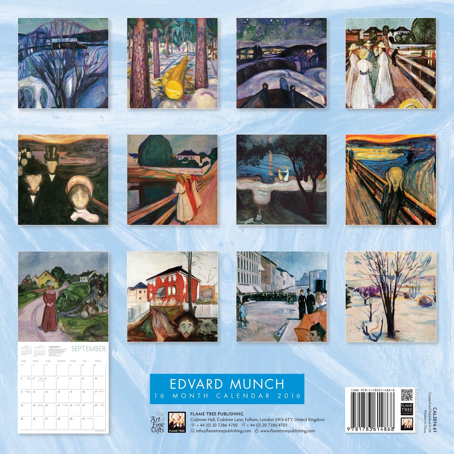 2016 Edvard Munch Wall Calendar