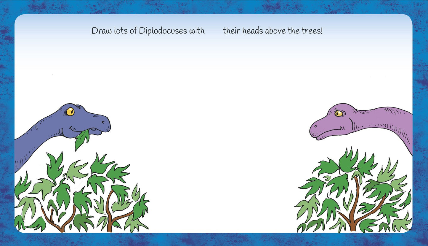 Dinosaur Drawing, Doodling and Coloring Book