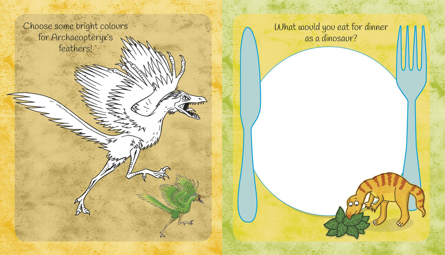 Dinosaur Drawing, Doodling and Coloring Book