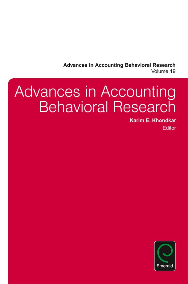 Advances in Accounting Behavioral Research