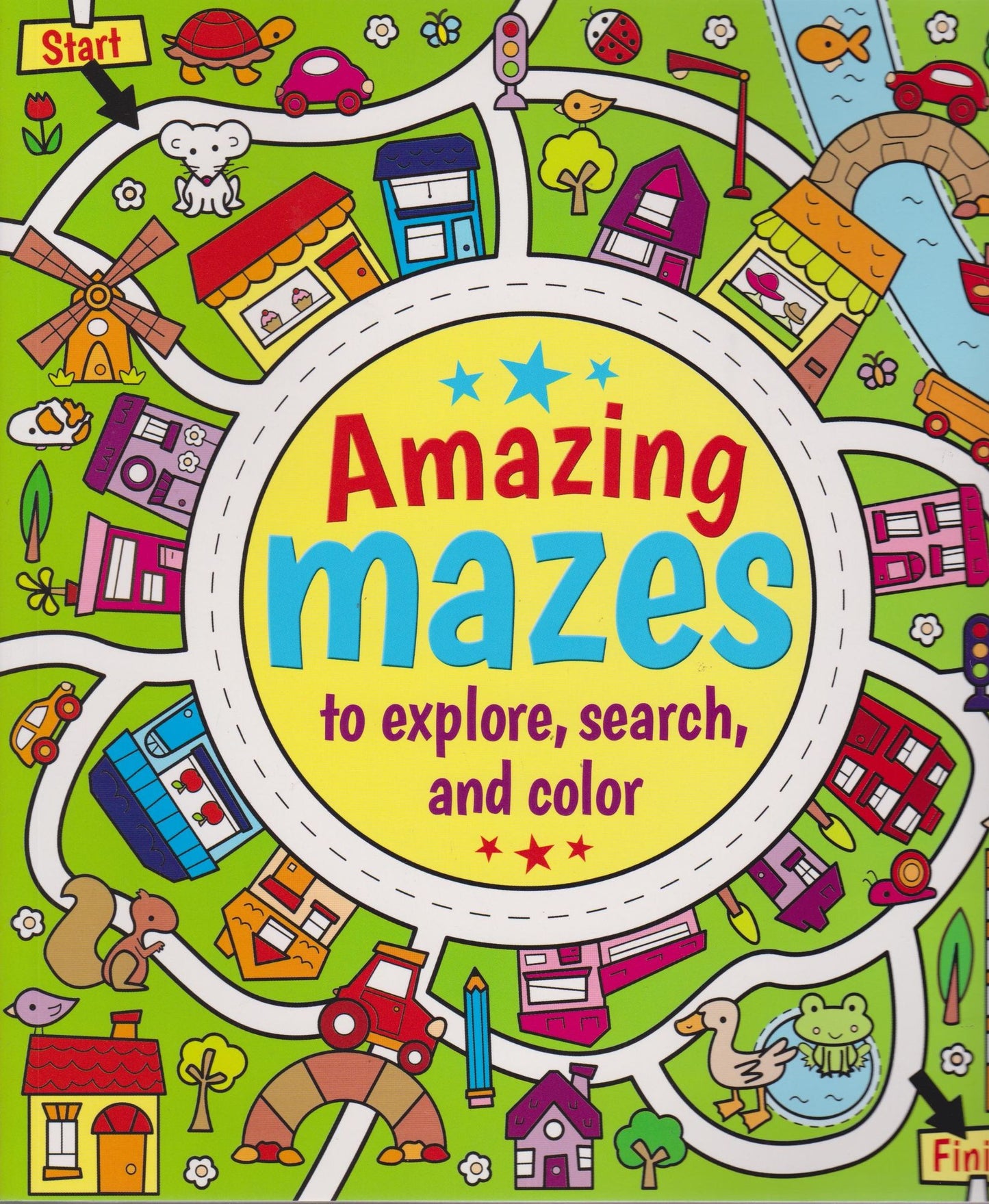 Amazing Mazes to Explore, Search & Color