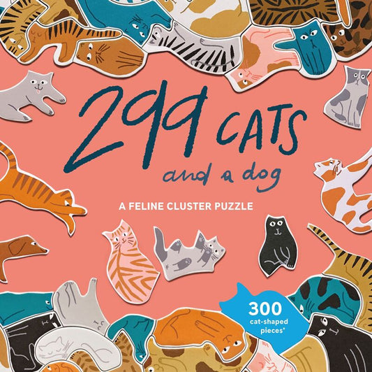 299 Cats (and a dog) 300 Piece Puzzle: A Feline Cluster Puzzle