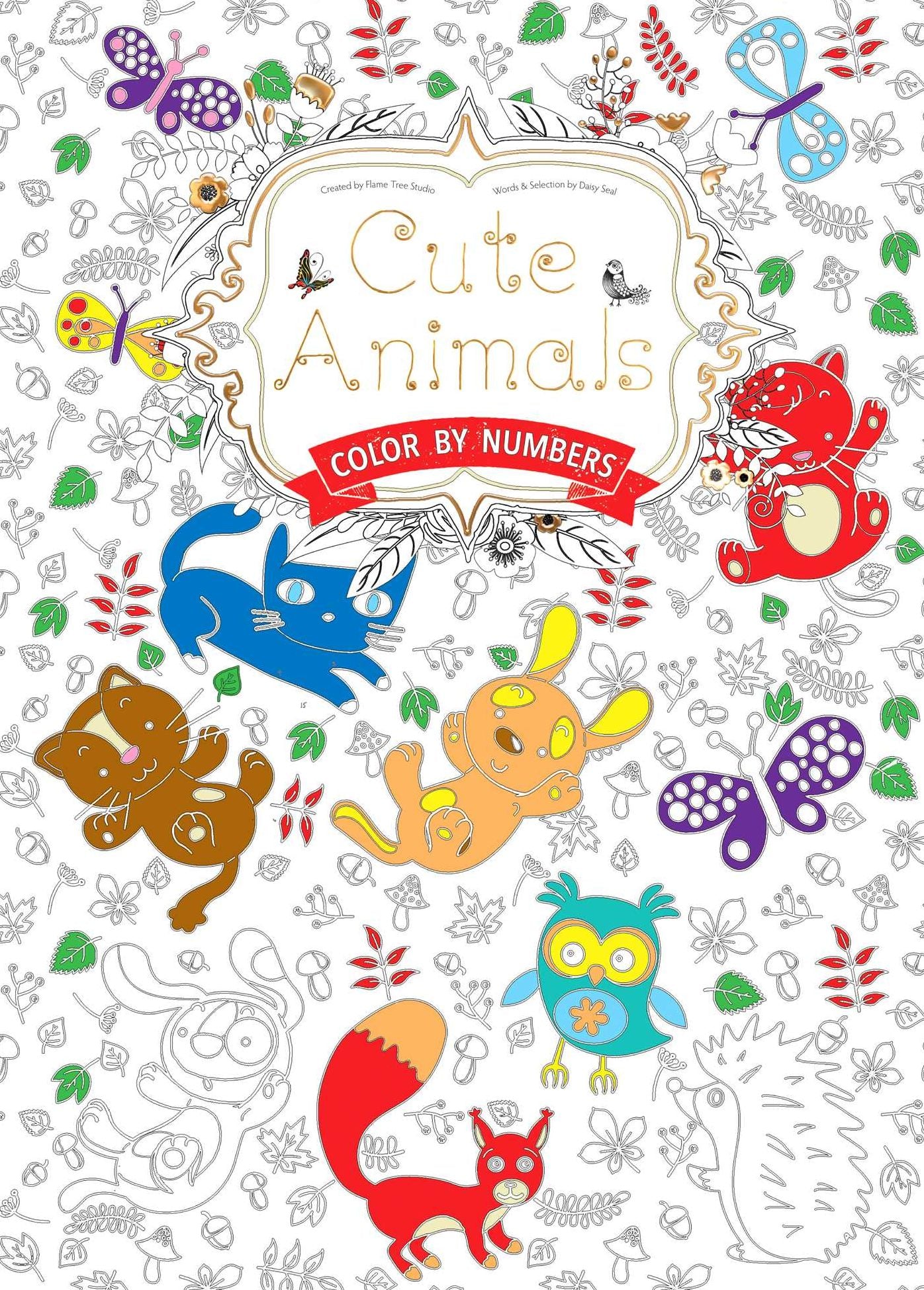 Cute Animals Us: Color by Numbers