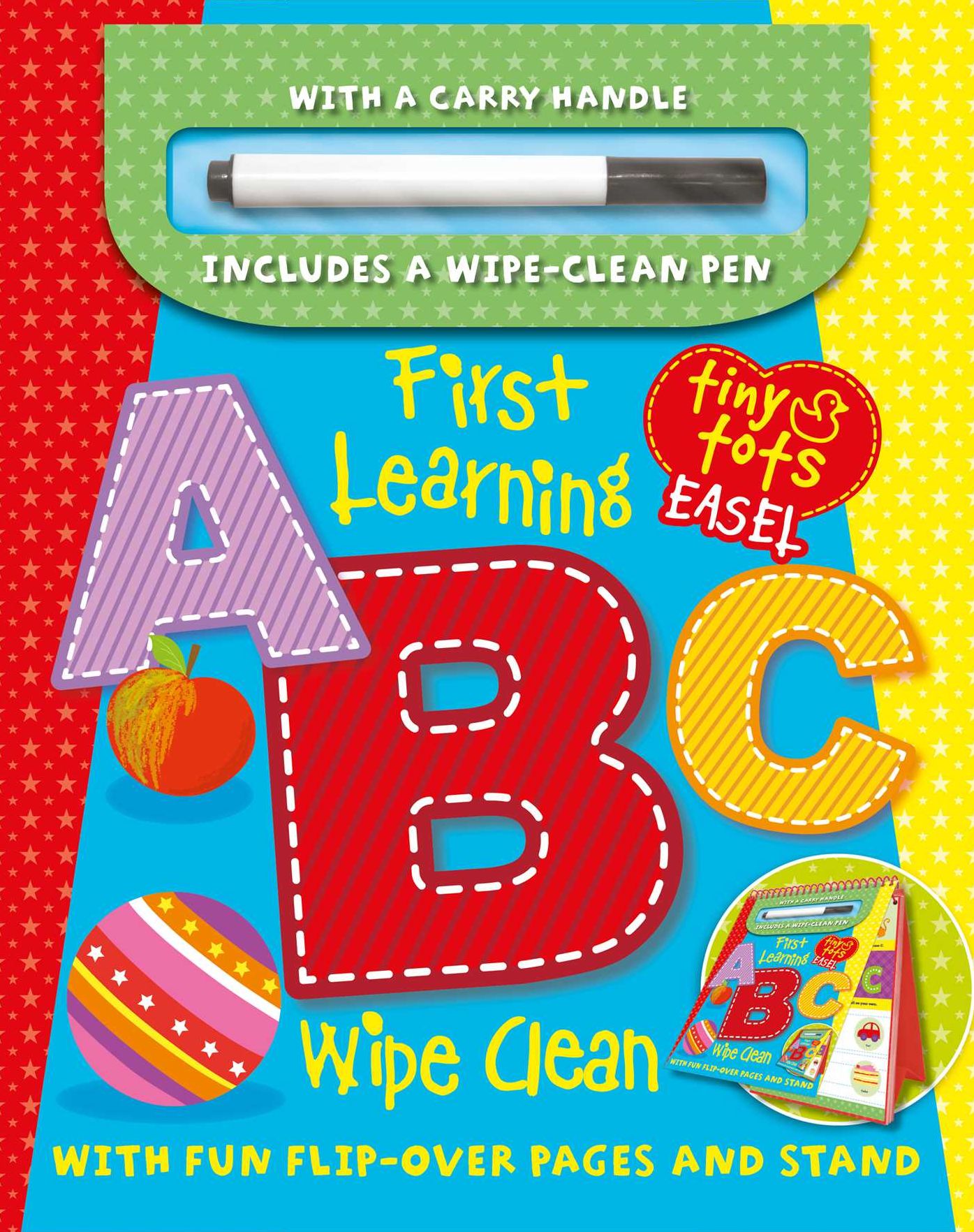 First Learning ABC Wipe Clean Easel w/ Pen: With flip-over pages and stand