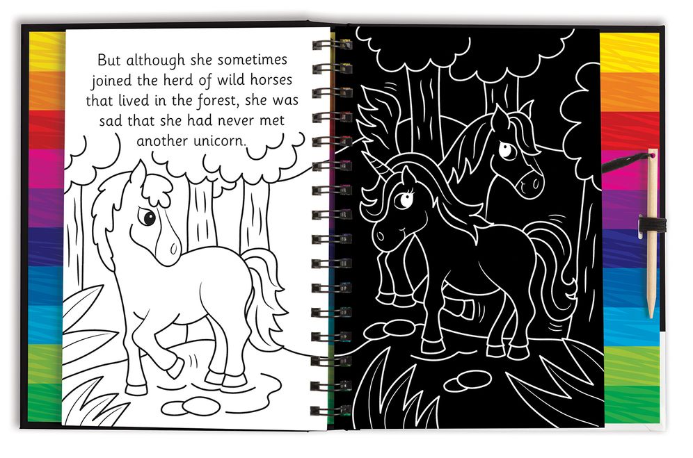 Scratch and Draw Horses and Unicorns