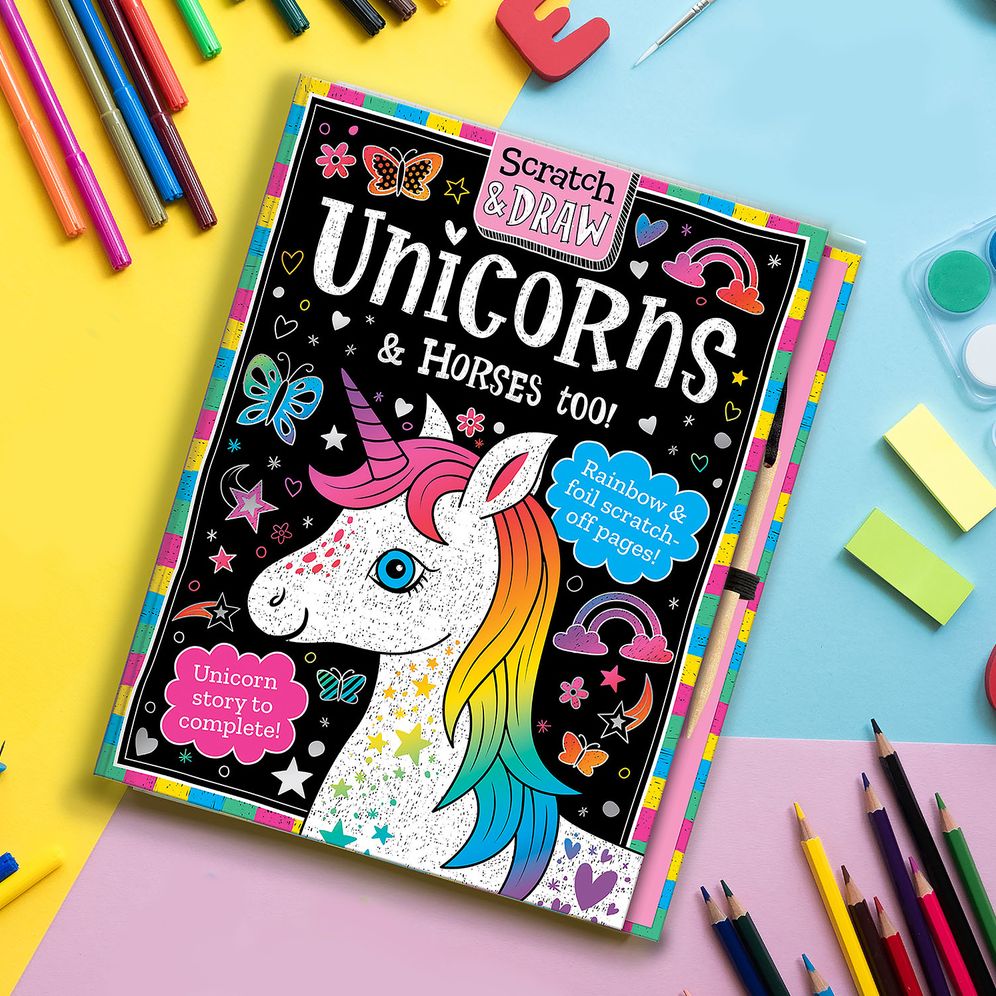 Scratch and Draw Horses and Unicorns