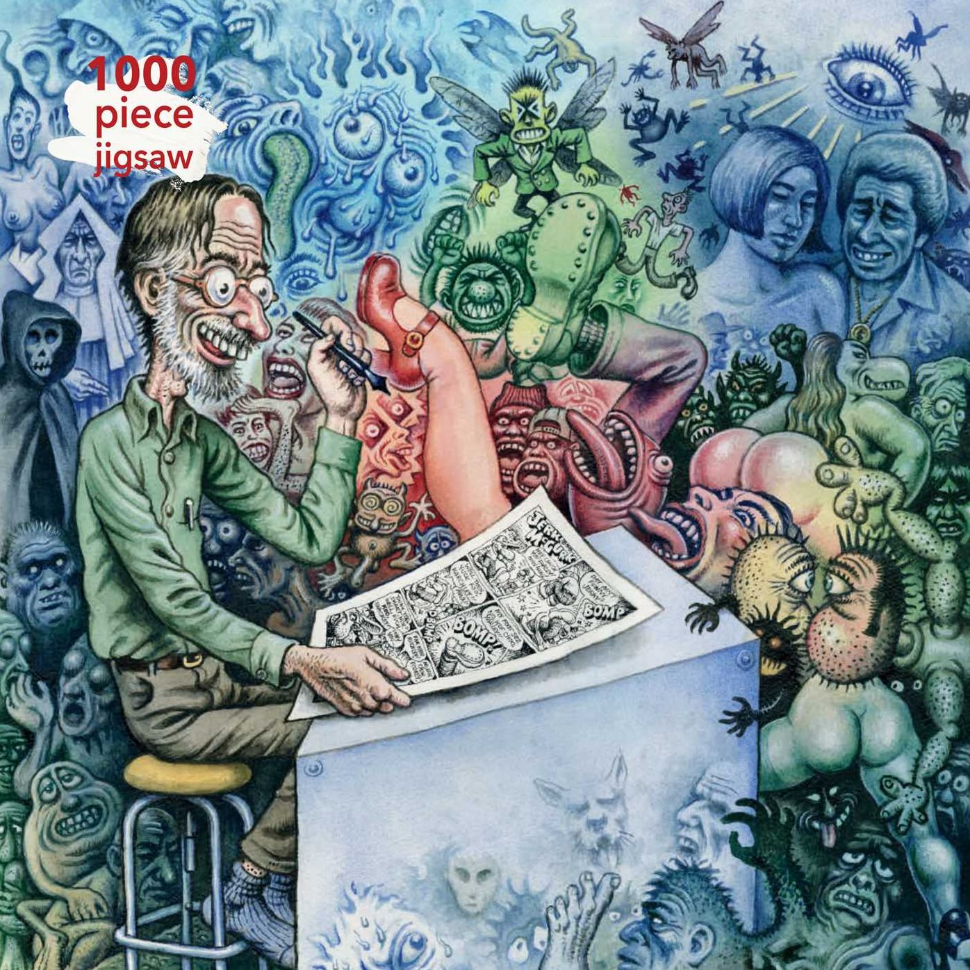 Adult Jigsaw Puzzle R. Crumb: Who's Afraid of Robert Crumb?: 1000-piece Jigsaw Puzzles