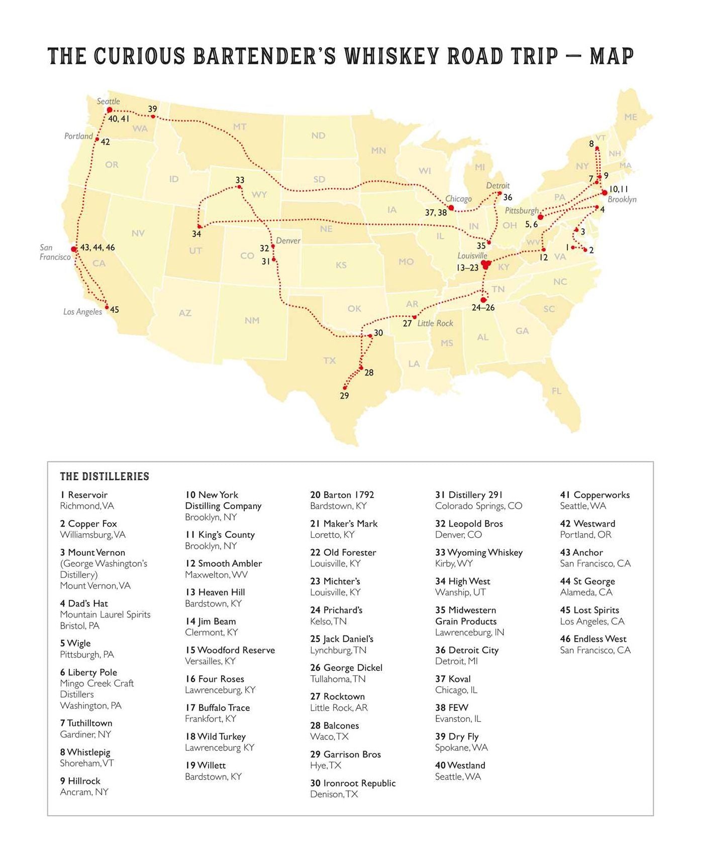 The Curious Bartender's Whiskey Road Trip : A Coast to Coast Tour of the Most Exciting Whiskey Distilleries in the U.S., from Small-Scale Craft Operations to the Behemoths of Bourbon