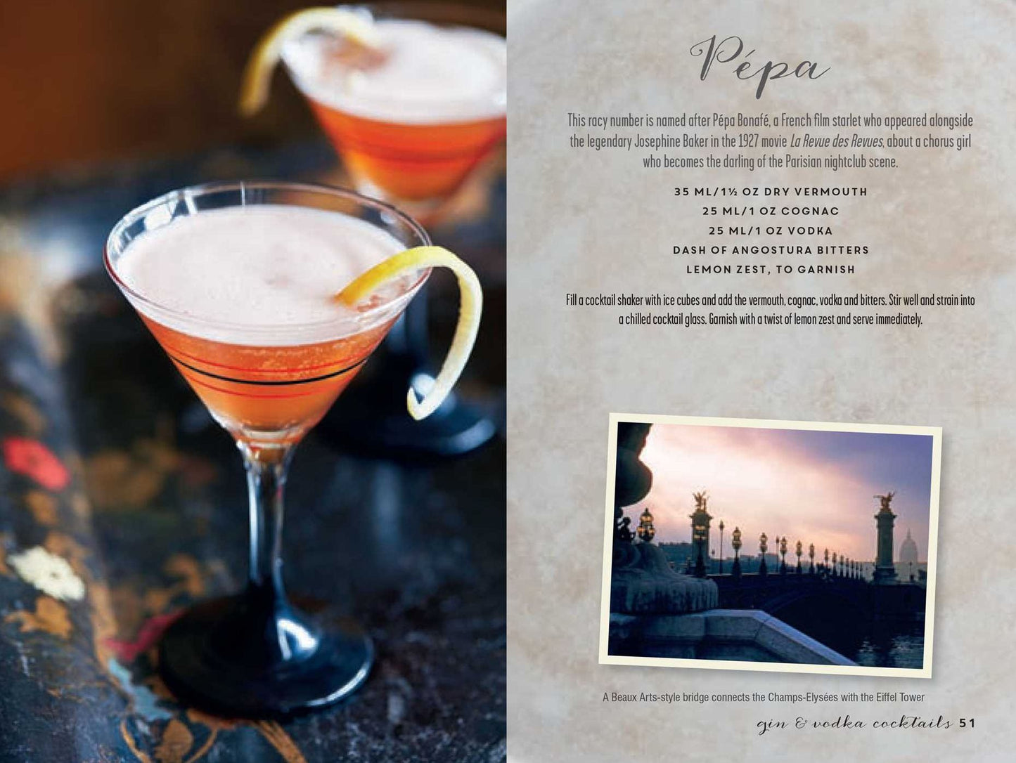 A Cocktail in Paris: 65 recipes for oh so chic cocktails & bar bites