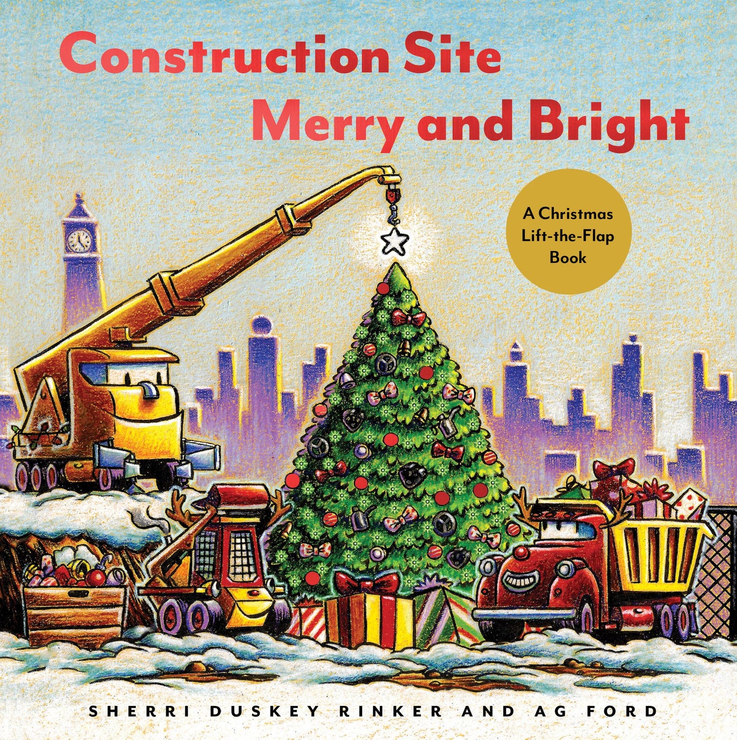 Construction Site: Merry and Bright: A Christmas Lift-the-Flap Book