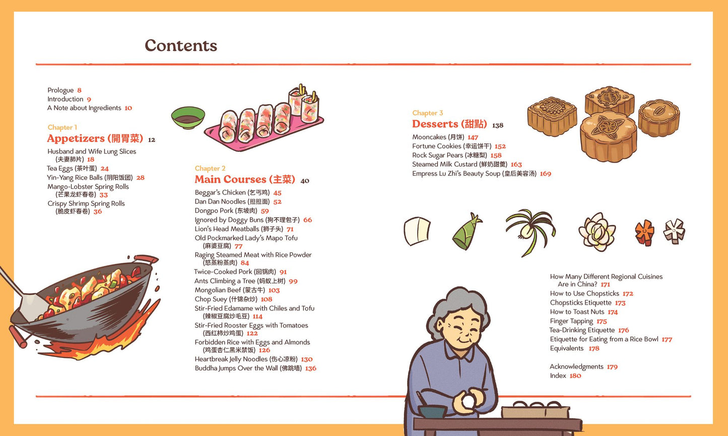 Buddha Jumps Over the Wall, and Other Curiously Named Classic Chinese Dishes: A Graphic Cookbook-26 Recipes & Stories