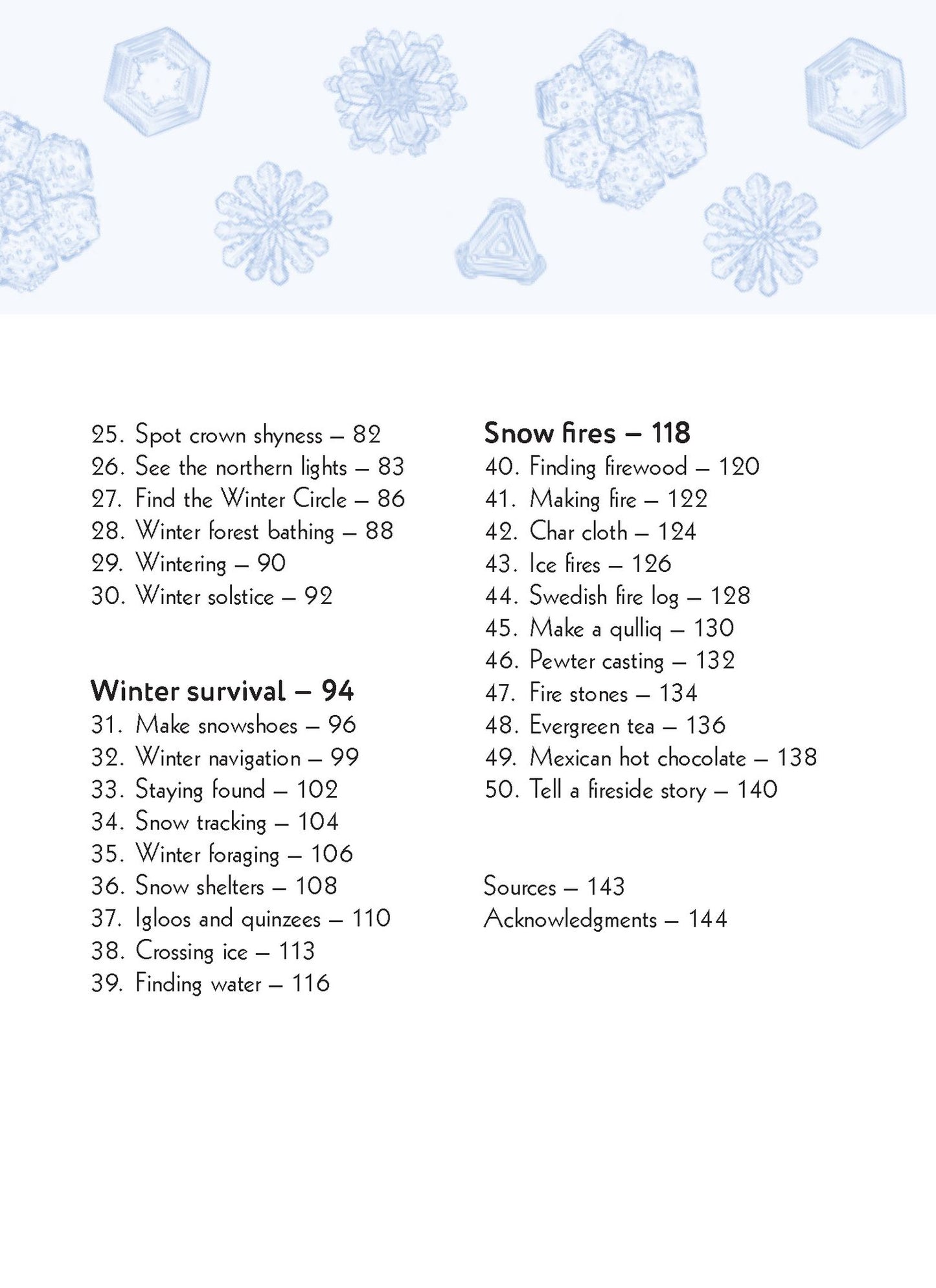 50 Things to Do in the Snow