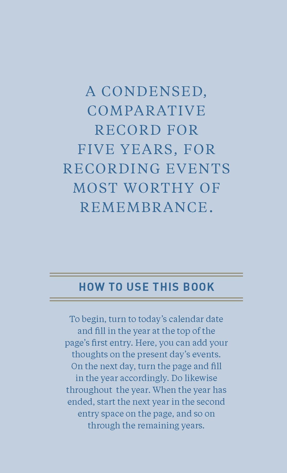 Denim One Line A Day: A Five-Year Memory Book