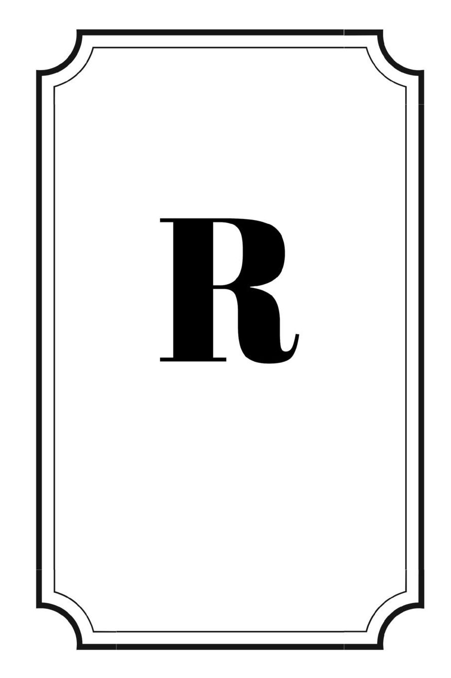 R: Initial Monogram Notebook - College Rule Lined Writing and Notes Journal (Monogram Journal)