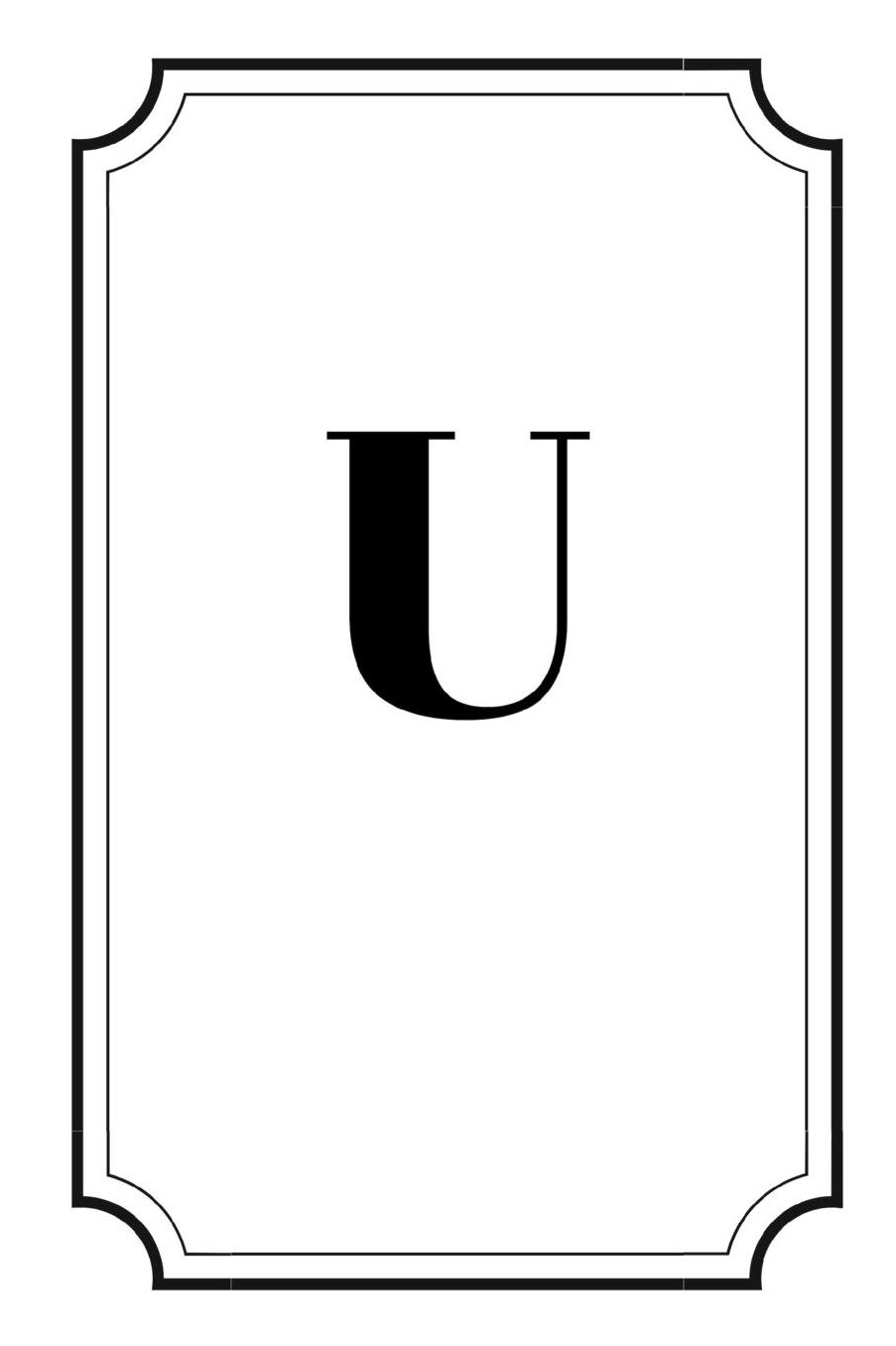 U: Initial Monogram Notebook - College Rule Lined Writing and Notes Journal (Monogram Journal)