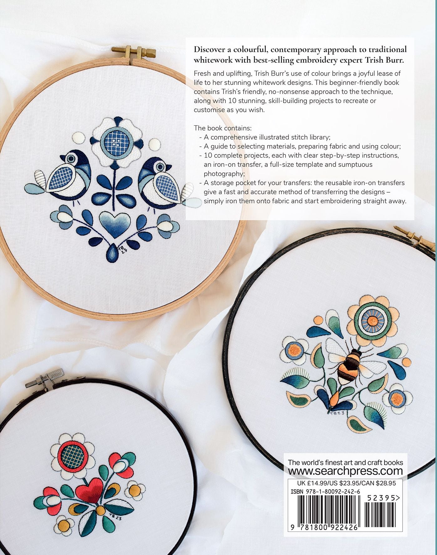 An Introduction to Whitework Embroidery with Colour: 10 stunning projects with reusable iron-on transfers