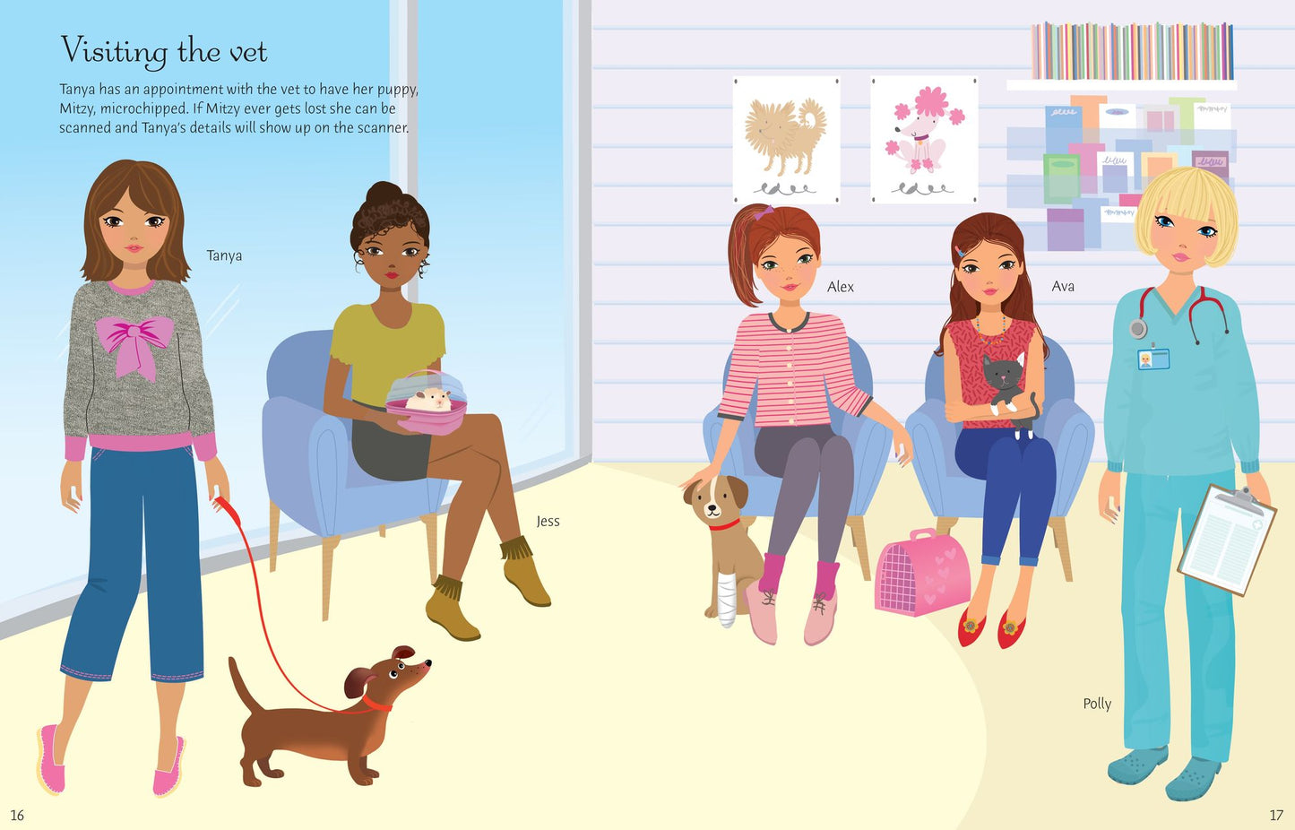 Sticker Dolly Dressing Dogs and Puppies