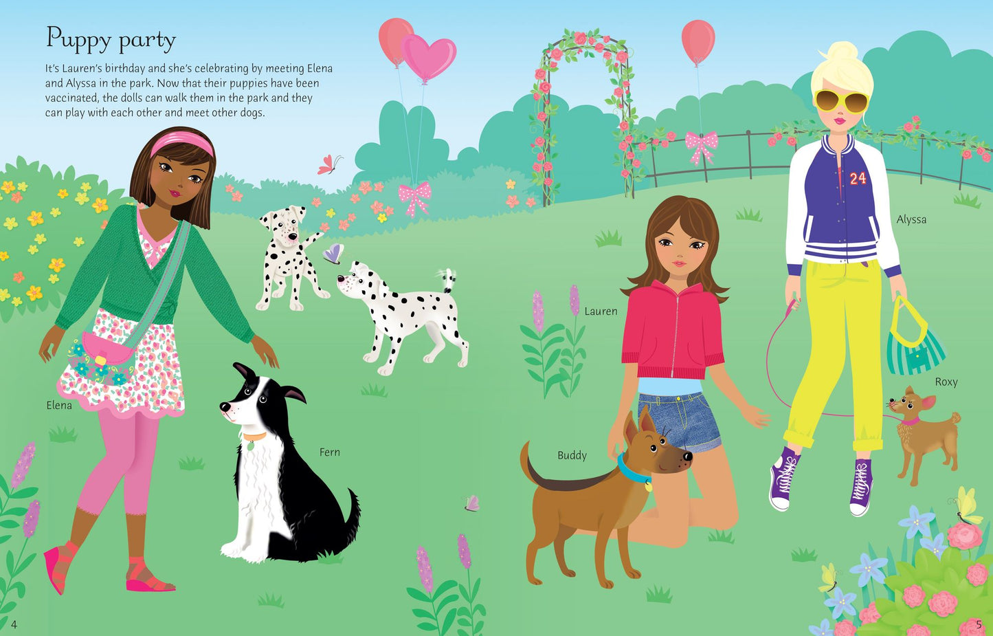 Sticker Dolly Dressing Dogs and Puppies