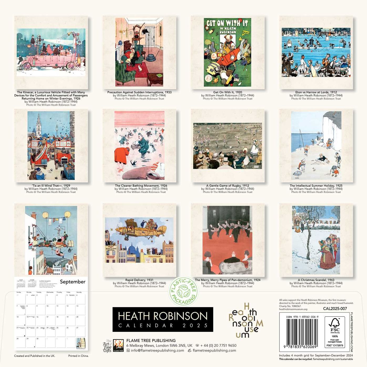 Heath Robinson Wall Calendar 2025 (Art Calendar)