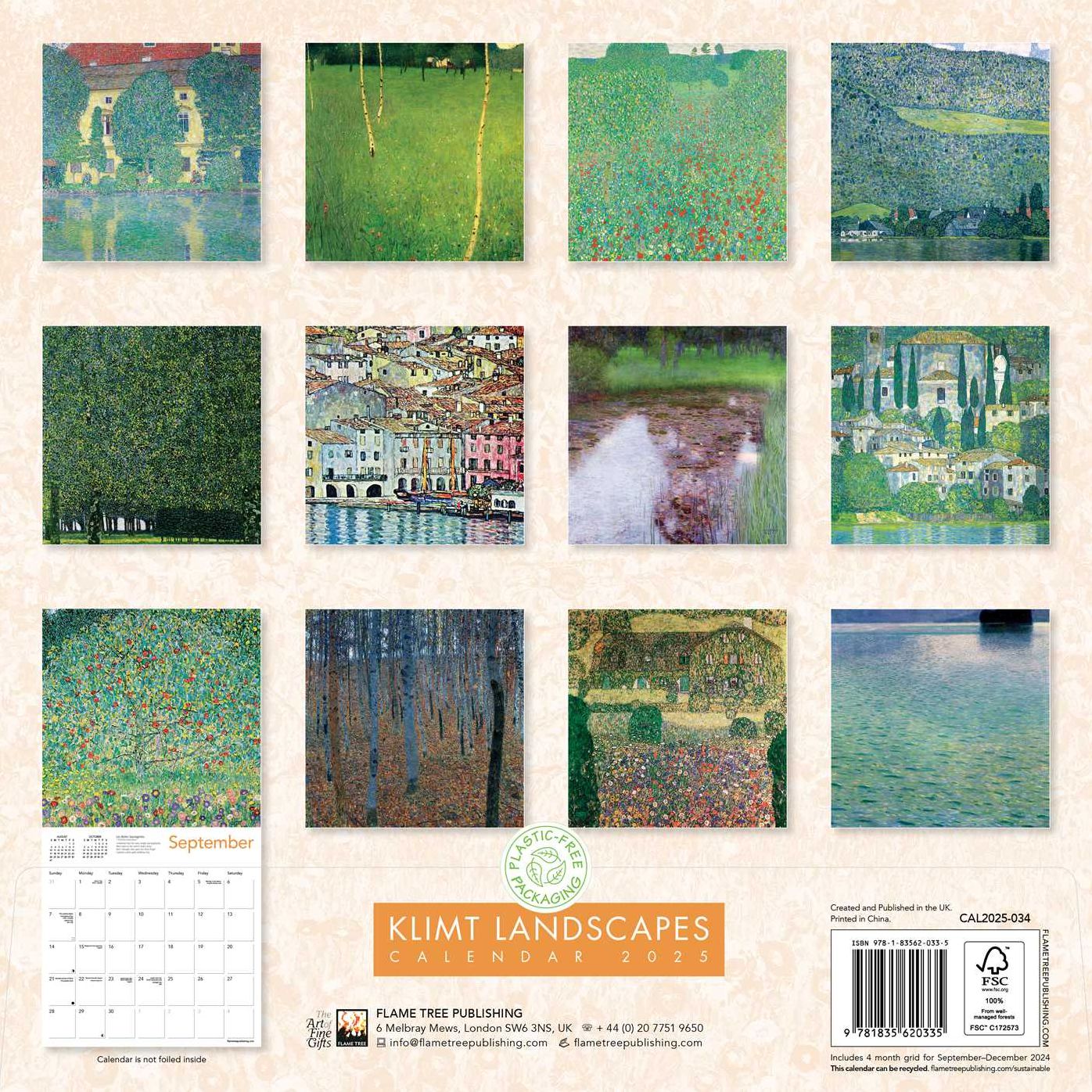 2025 Klimt Landscapes Wall Calendar (Art Calendar)