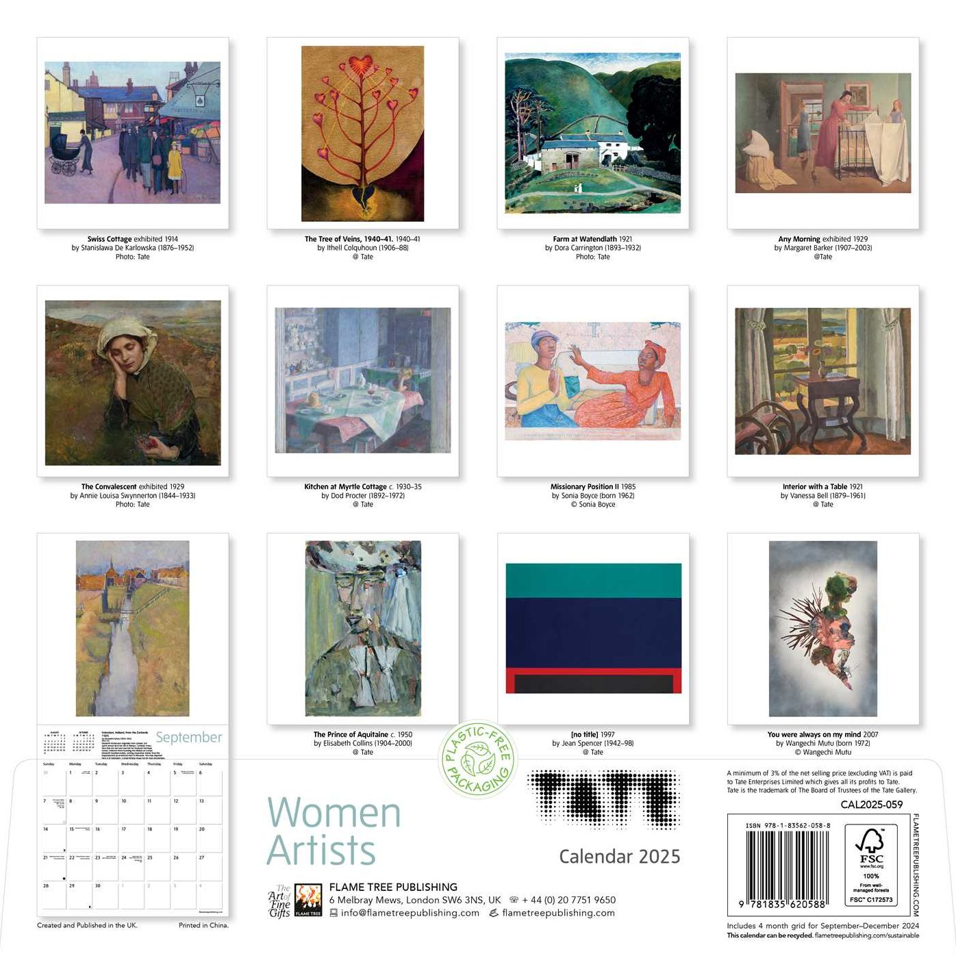 Tate: Women Artists Wall Calendar 2025 (Art Calendar)