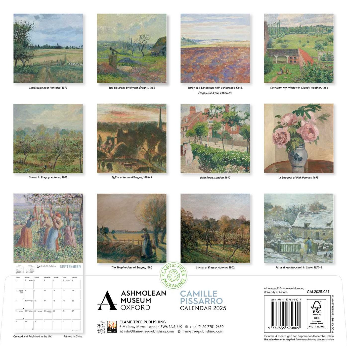 Ashmolean Museum: Camille Pissarro Wall Calendar 2025 (Art Calendar)