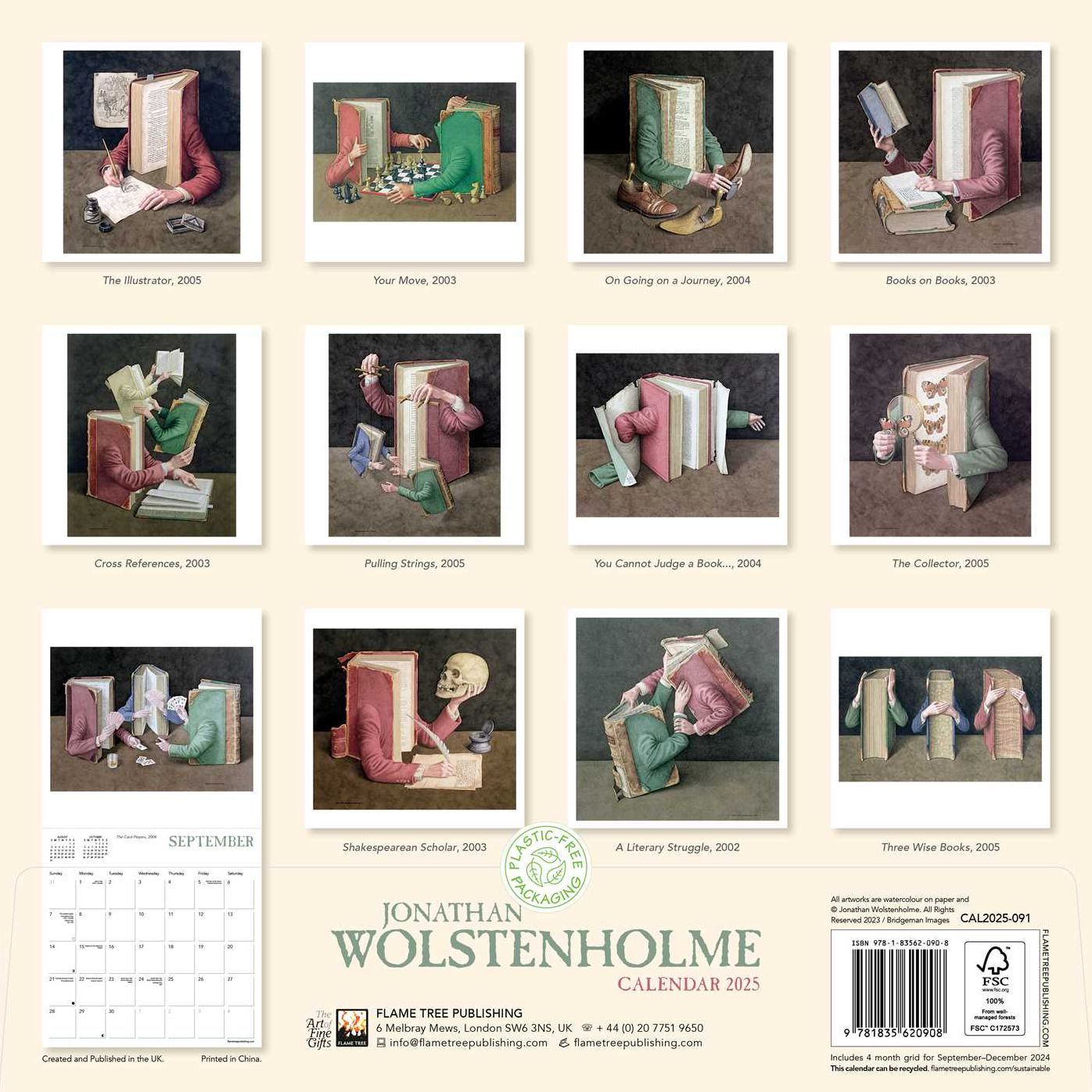 Jonathan Wolstenholme Wall Calendar 2025 (Art Calendar)