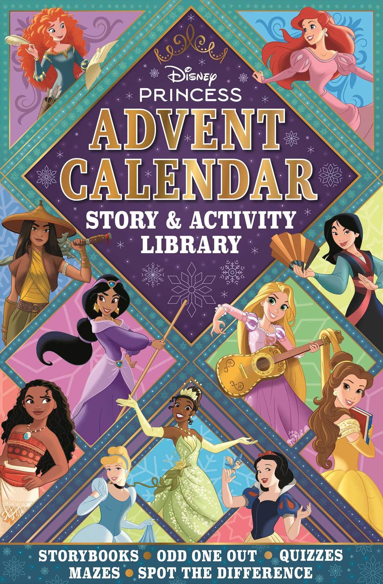 Disney Princess: 5-in-1 Advent Calendar: Story & Activity Library with 24 Books to Open Every Day Leading Up to Christmas