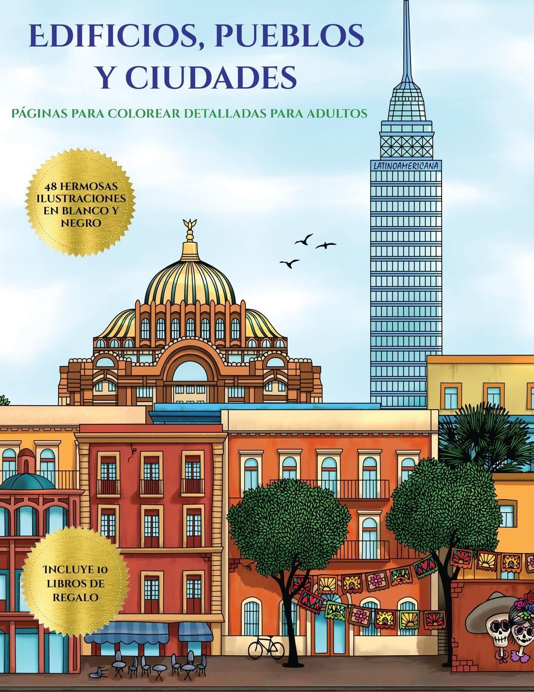 Pï¿½ginas para colorear detalladas para adultos (Flores): Este libro contiene 30 lï¿½minas para colorear que se pueden usar para pintarlas, enmarcarlas y / o meditar con ellas. Puede fotocopiarse, imprimirse y descargarse en PDF e incluye otros 19 libros