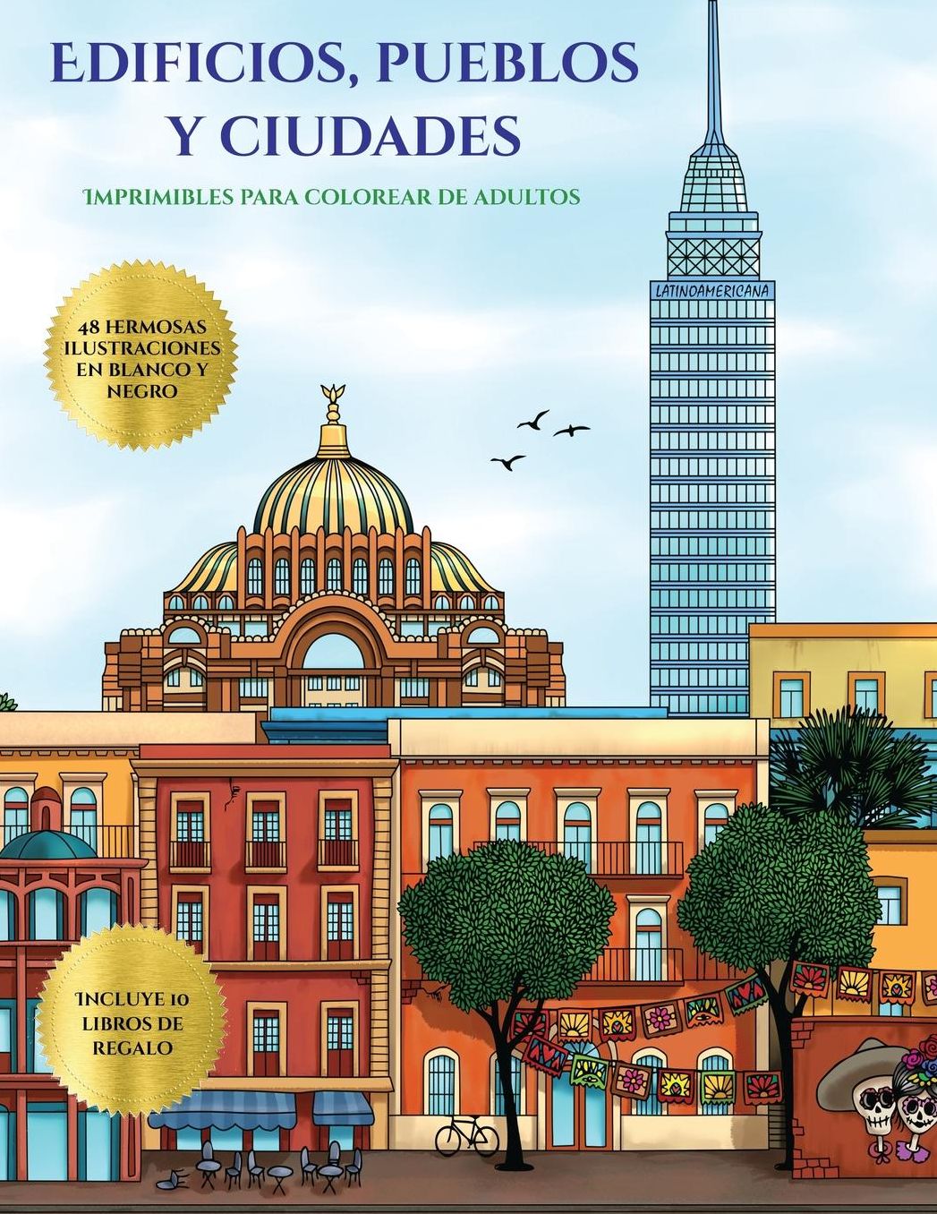 Imprimibles para colorear de adultos (Flores): Este libro contiene 30 lï¿½minas para colorear que se pueden usar para pintarlas, enmarcarlas y / o meditar con ellas. Puede fotocopiarse, imprimirse y descargarse en PDF e incluye otros 19 libros en PDF adic