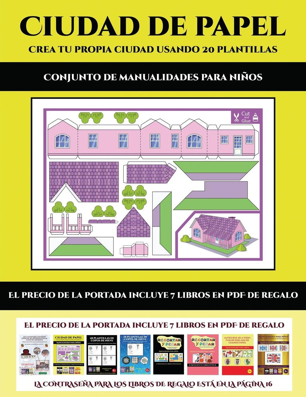Conjunto de manualidades para niï¿½os (Ciudad de papel: Crea tu propia ciudad usando 20 plantillas): Un regalo genial para que los niï¿½os pasen horas de diversiï¿½n haciendo manualidades con papel.