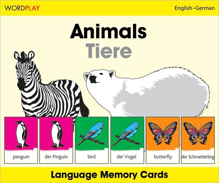 WordPlay Language Memory Cards - Animals (English-German)