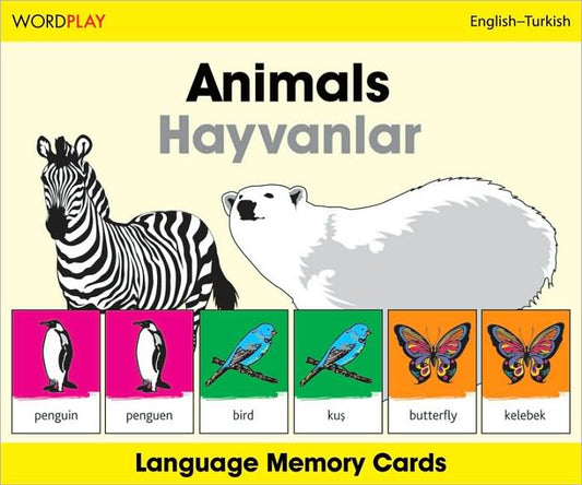 WordPlay Language Memory Cards - Animals (English-Turkish)
