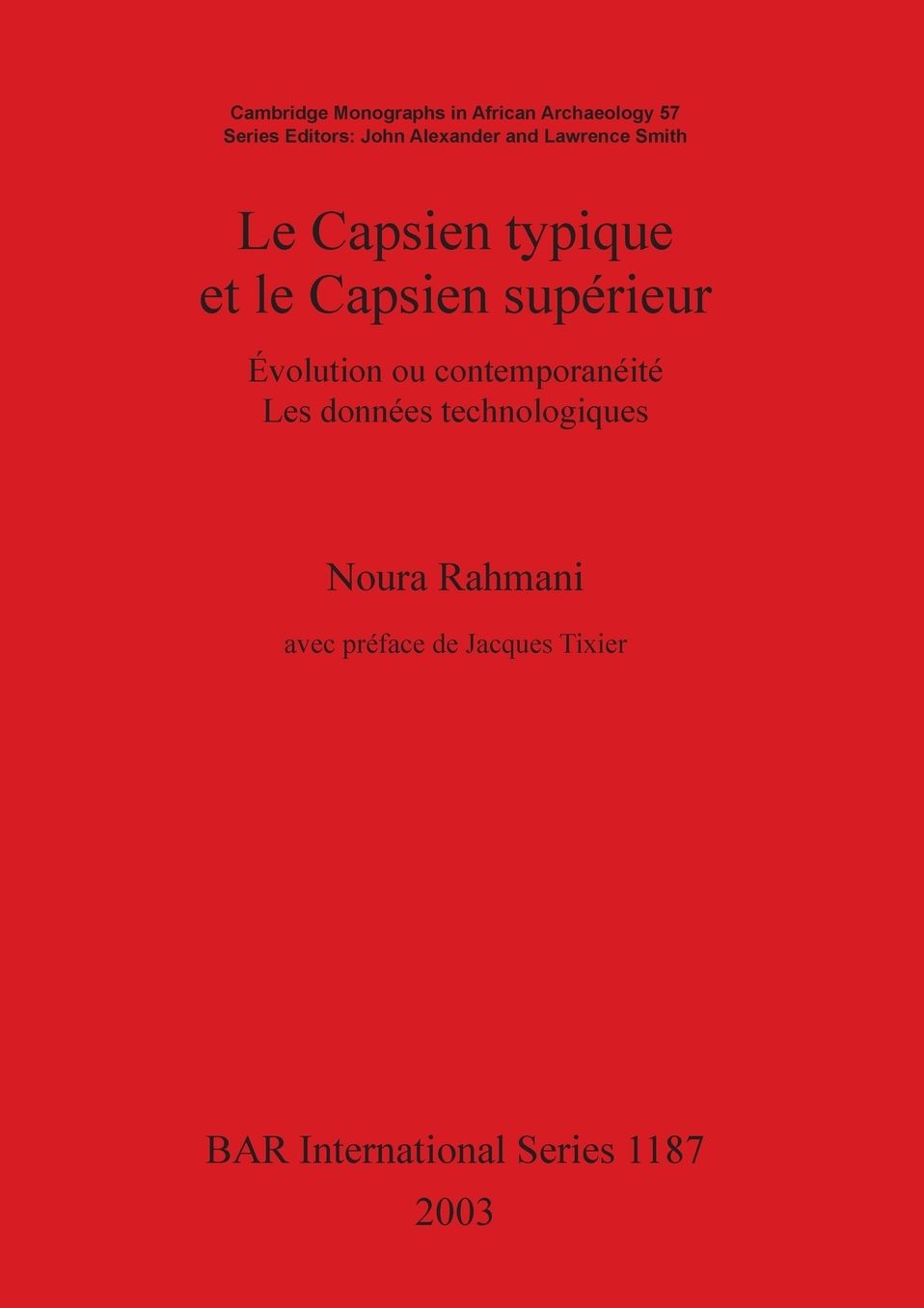 Le Capsien typique et le Capsien superieur