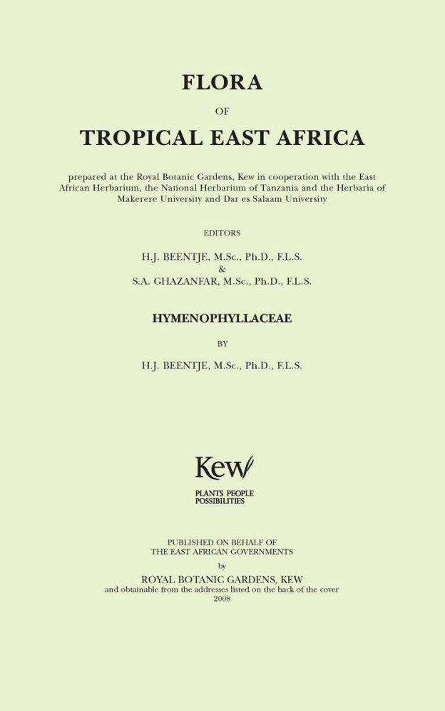 Flora of Tropical East Africa: Hymenophyllaceae