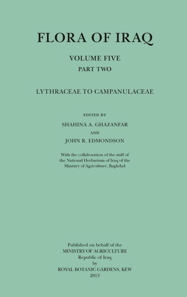 Flora of Iraq, Volume Five, Part Two: Lythraceae to Campanulaceae