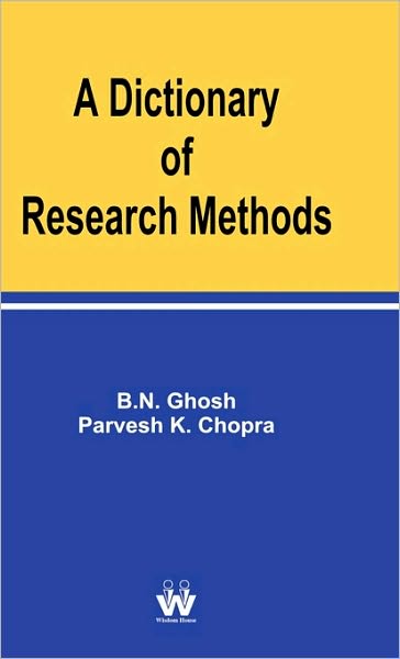 A Dictionary Of Research Methods