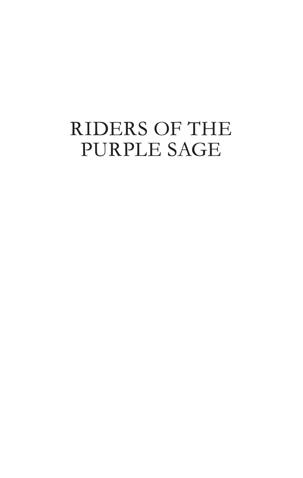 Riders of the Purple Sage