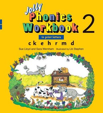 Jolly Phonics Workbook 2 (US Print Letters): Ck,e,h,r,m,d