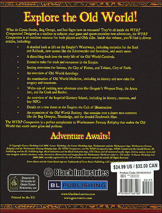 Warhammer RPG: The Warhammer Fantasy Roleplay Companion