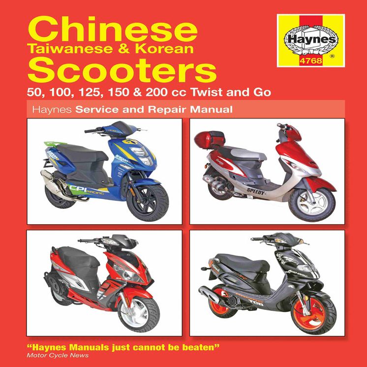 Chinese Taiwanese & Korean Scooters 50cc thru 200cc, '04-'09: 50, 100, 125, 150 & 200 cc Twist and Go