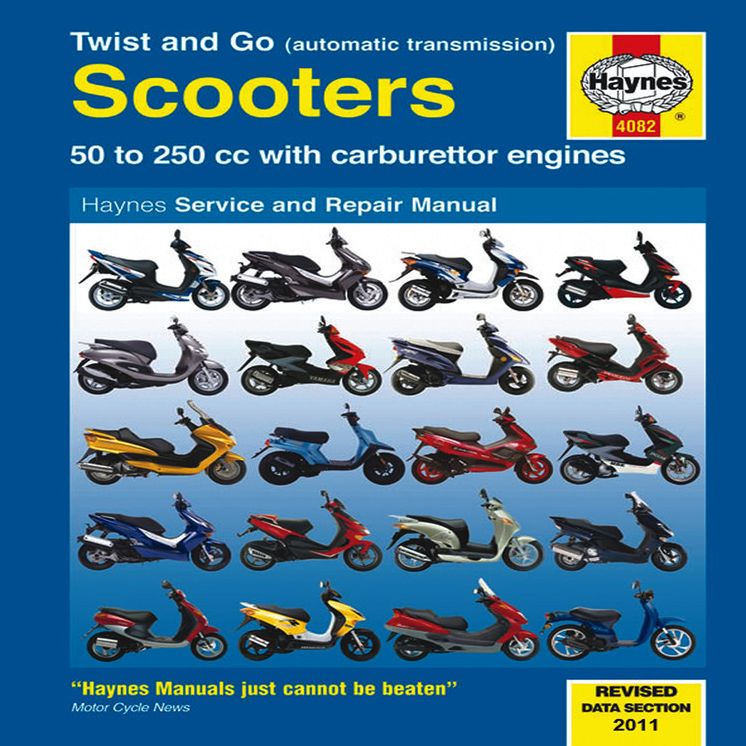 Twist and Go Scooters: 50 to 250 cc with Carburetor Engines
