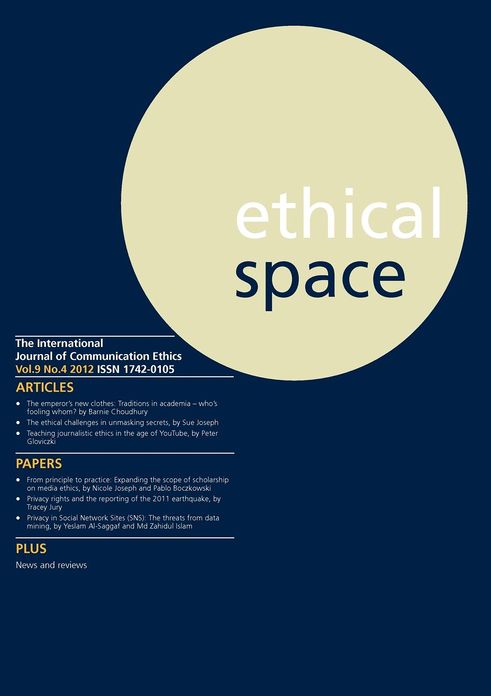 Ethical Space Vol.9 Issue 4