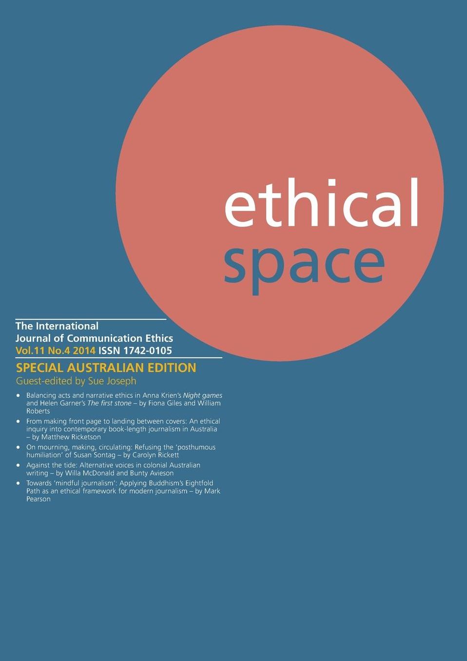 Ethical Space Vol.11 Issue 4