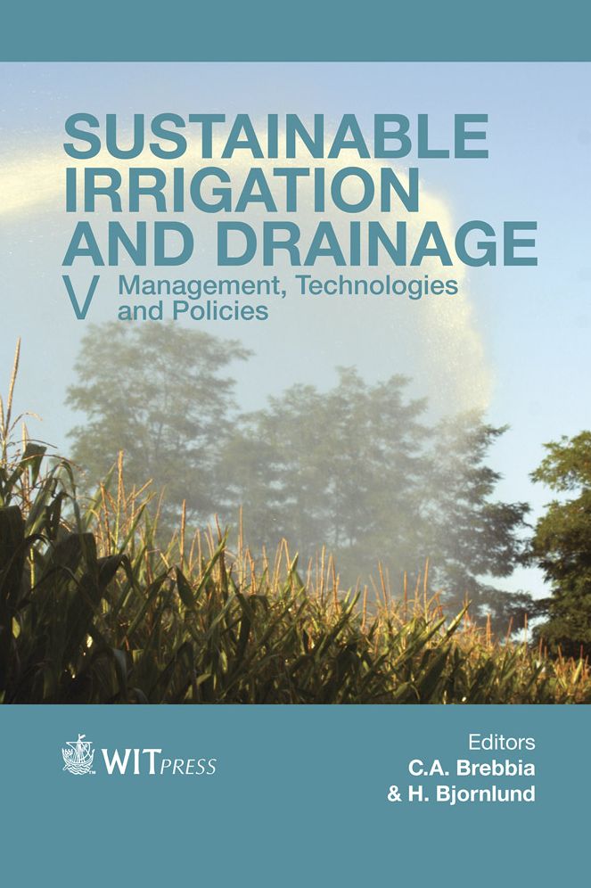 Sustainable Irrigation and Drainage V: Management, Technologies and Policies