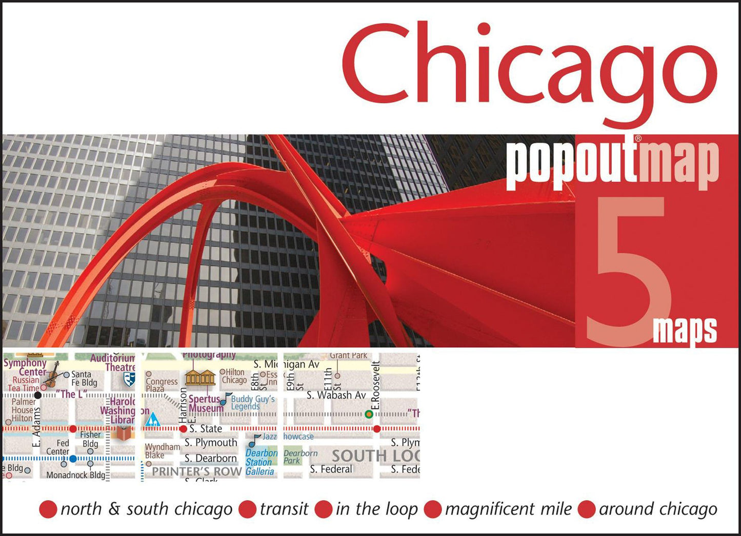 Chicago, Illinois PopOut Map