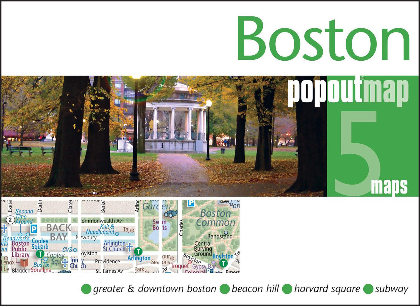 Boston, Massachusetts PopOut Map